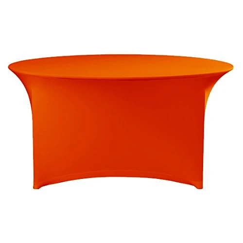 Cover Up Stretch Table incl. top cover Ø 152 cm, colour Orange, Polyester, 152 x 152 x 76 cm