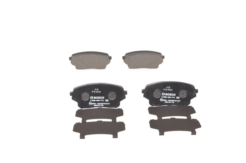 Bosch BP1706 - Brake Pads Car Front Axle - Bosch Quality - Reduced Noise and Dust - ECE-R90 Certified - Copper-Free - 1 Set of 4 Pads