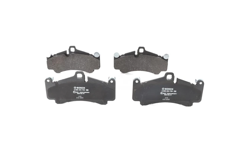 Bosch BP1704 - Brake Pads Car Front Axle - Bosch Quality - Reduced Noise and Dust - ECE-R90 Certified - Copper-Free - 1 Set of 4 Pads