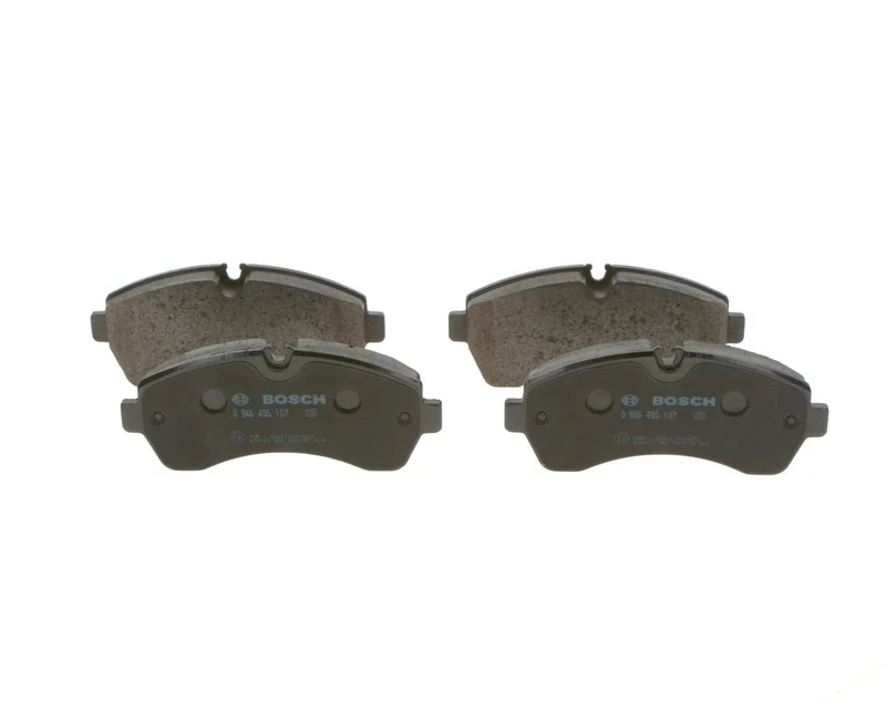 Bosch BP1551 - Brake Pads Car Front Axle - Bosch Quality - Reduced Noise and Dust - ECE-R90 Certified - Copper-Free - 1 Set of 4 Pads