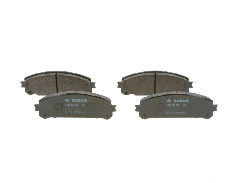 Bosch BP2221 - Brake Pads Car Front Axle - Bosch Quality - Reduced Noise and Dust - ECE-R90 Certified - Copper-Free - 1 Set of 4 Pads
