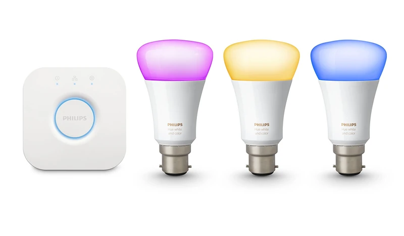 Philips Hue Starter Kit - White and Colour Ambiance B22 Bulbs