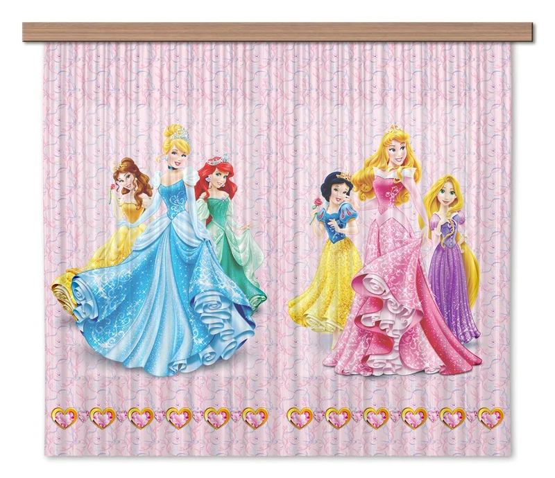 Disney Princess, curtains for a children's room, 180 x 160 cm, FCS XL 4372 - Image 1