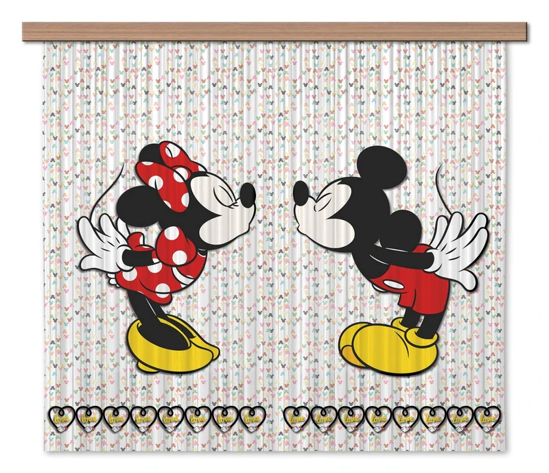Disney Mickey Mouse and Minnie Mouse, curtains for a children's room, 180 x 160 cm, FCS XL 4371
