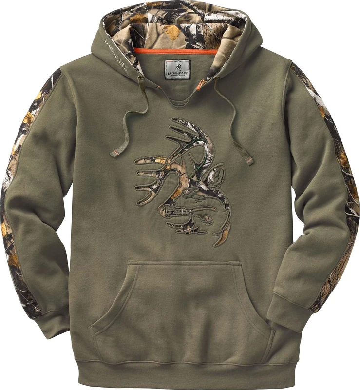Legendary Whitetails Men's Camo Outfitter Hoodie, Army, 3X-Large Dark Green