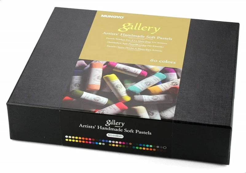 Mungyo MPHM-60 Gallery Artists' Handmade Soft Pastels, Set of 60 Hand-Rolled Pastels in Artist Quality, Soft Consistency