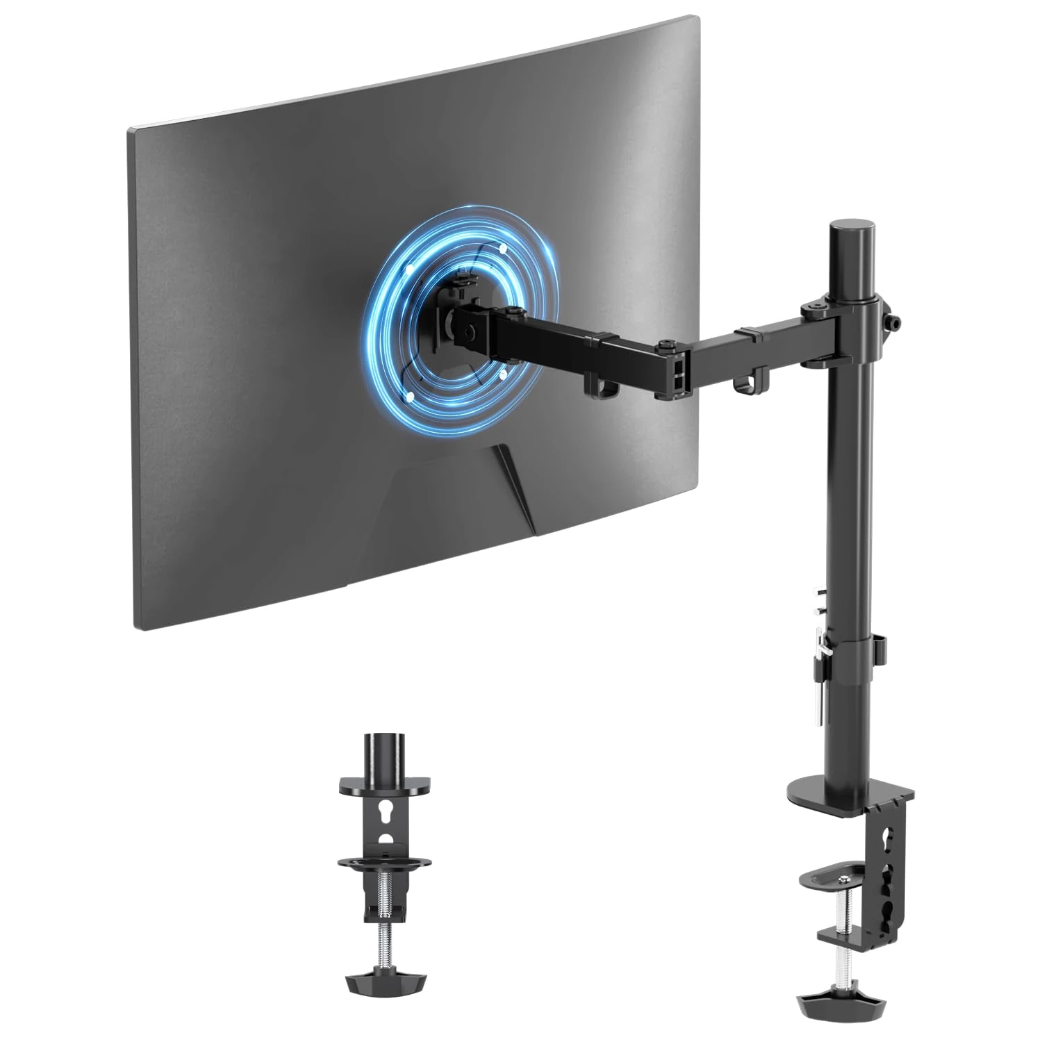 Suptek Single Monitor Arm Desk Mount for 13-32 inch LCD LED Screens, PC Screen Stand for Desk up to 10kg, VESA 75/100mm Monitor Stands