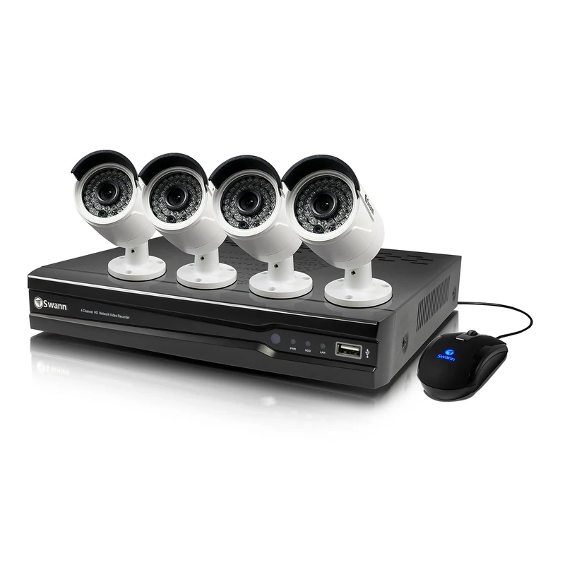 Swann SWNVK-874004-UK 8-Channel 4MP HD Network Video Recorder and 4 NHD-818 Camera CCTV Kit - White