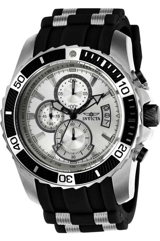 Invicta Pro Diver - SCUBA 22428 Men's Watch - Waterproof - Analogue - Quartz Movement - stainless steel with Silver dial - 45mm