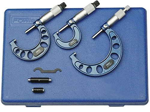 Fowler 52-215-003-1 Outside Inch Micrometer Set, 0-3" Range