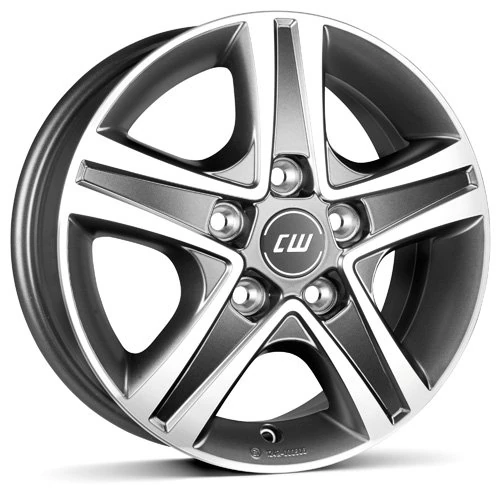 Borbet CWD 6.5 x 16 ET 65 Bolt Circle 5 x 130 Hub Centering 78.1 CWD 65665130578.1MAP, Mistral Anthracite Polished