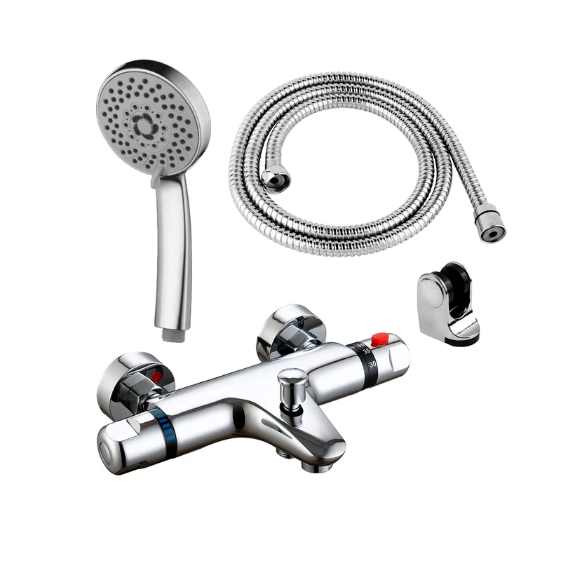 DP Bath Extremadura - thermostatic set, with handheld shower, hose and support included - Image 1