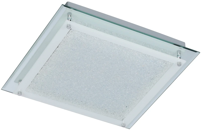 WOFI Action 908001016310 A Ceiling Light, Metal, 11 W, Integrated, Chrome, 30 x 30 x 5.5 cm