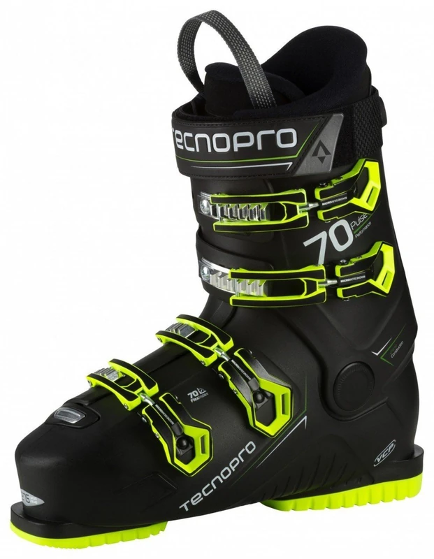 Tecnopro Pulse 70 Men's Ski Boots, Black/Yellow, 29.5