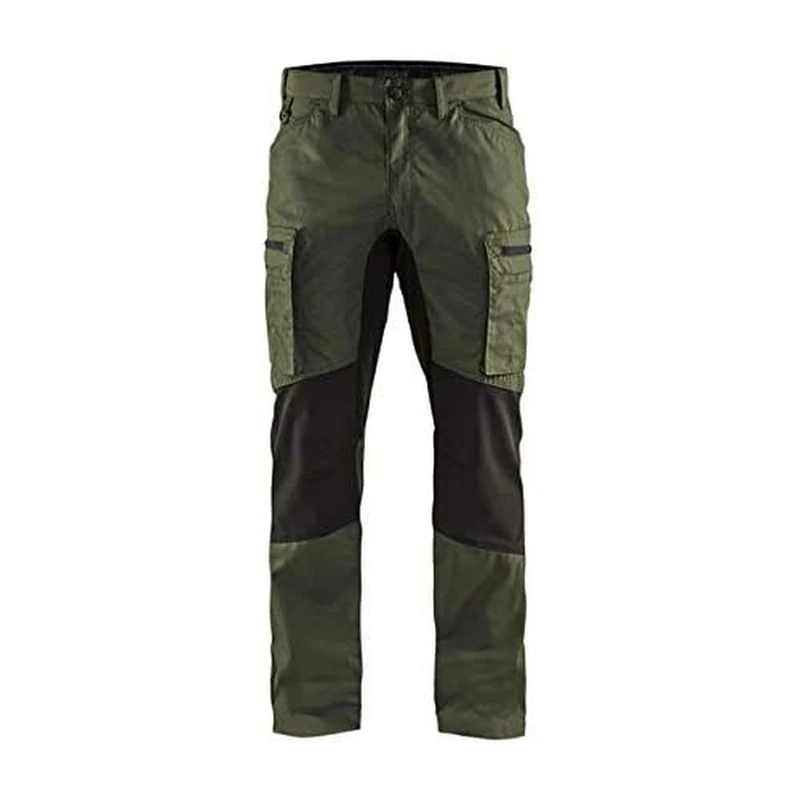 Blakläder 145918454699C52 Size C52 "Stretch" Service Trousers - Army Green/Black