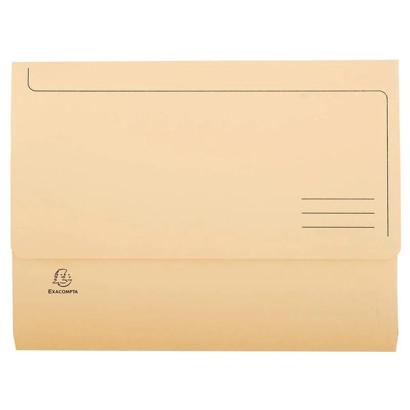 Exacompta - Ref 46774E - Super A4 Document Wallets - 245 x 325mm in Size, Suitable for A4 Documents, 3cm Expansion Gusset, 220gsm Card, PEFC-Certified - Buff (Pack of 50)