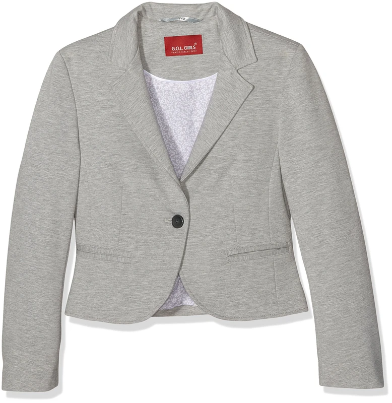 Gol Girls' Jersey, Regular fit Blazer, Grey (Silver 3), 176 cm - Image 1