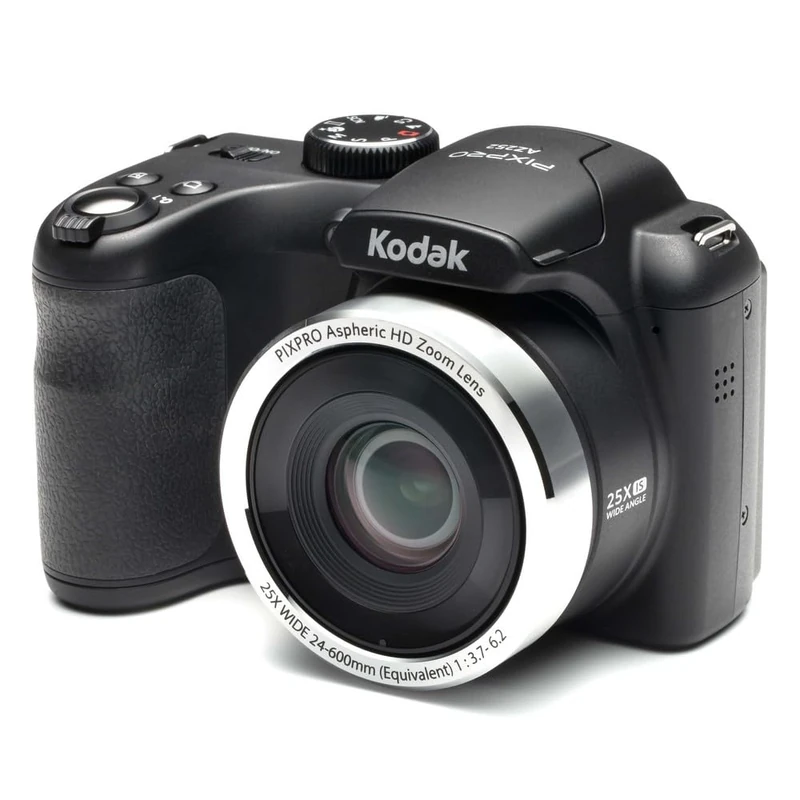 KODAK Pixpro AZ252 - 16 Megapixel Bridge Digital Camera, 25X Optical Zoom, HD 720p Video, 24mm Wide Angle, Optical Image Stabilizer, 3" LCD Screen - Black