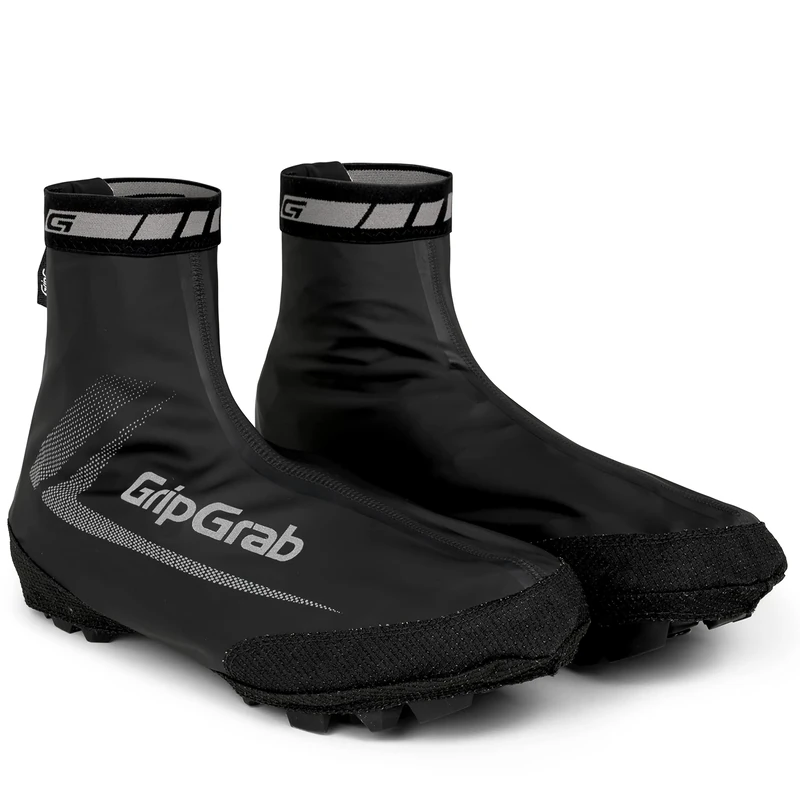 GripGrab Unisex Raceaqua X Waterproof Windproof Mtb Cx Gravel Overshoes Aero Cycling Mountain Bike Cyclocross Rain Shoe Covers, Black, L 8-9 EU