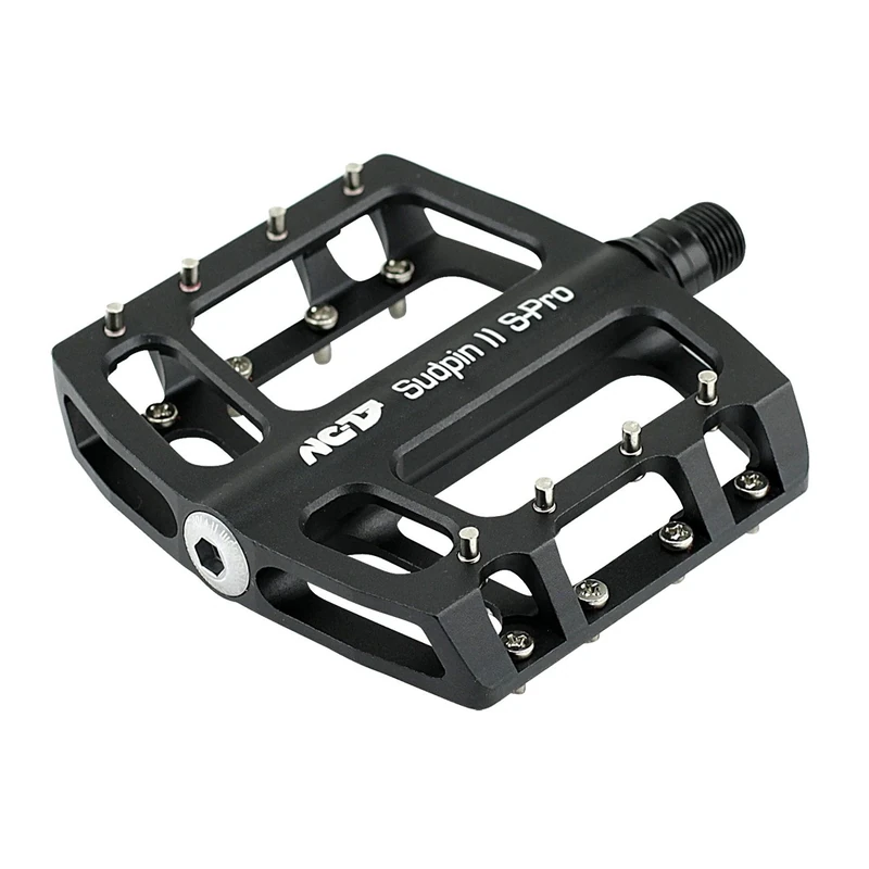 NC-17 Parent Title, Unisex, Sudpin II S-Pro CNC Plattform Pedale/Fahrrad Pedale MTB/Mountainbike Pedal/BMX Pedal / 12mm Bushing und Kugellager/Cr-Mo Achse/Farbe Schwarz, black, One Size