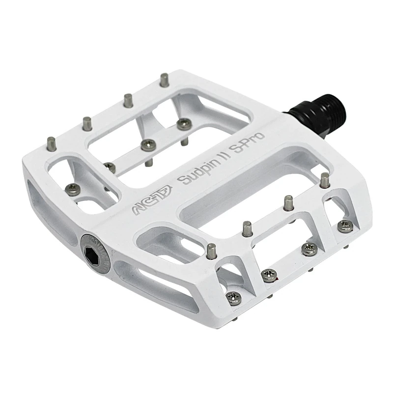 NC-17 Parent Title, Unisex, Sudpin II S-Pro CNC Plattform Pedale/Fahrrad Pedale MTB/Mountainbike Pedal/BMX Pedal / 12mm Bushing und Kugellager/Cr-Mo Achse/Farbe Weiß, white, One Size