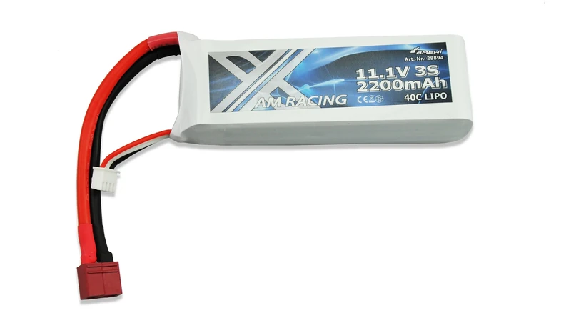 Amewi 28894 battery 11.1 V 2200 mAh 40 °C LiPo Battery for Wave X Warrior, Vehicle - Image 1