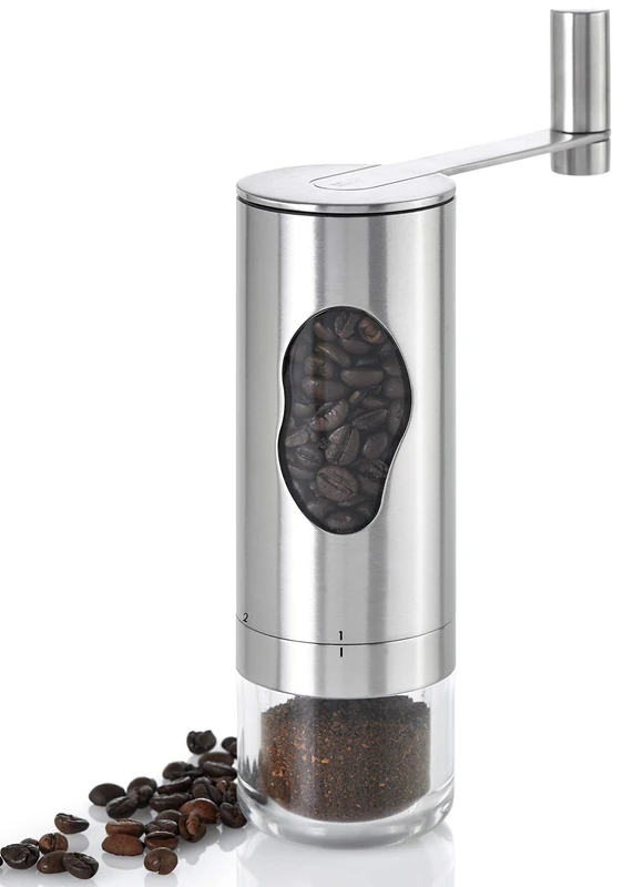 AdHoc Mrs Bean Manual Coffee Grinder, Ceramic Mechanism with Adjustable Grind Settings, Preserves Coffee Bean Aroma, Easy Use Hand Crank