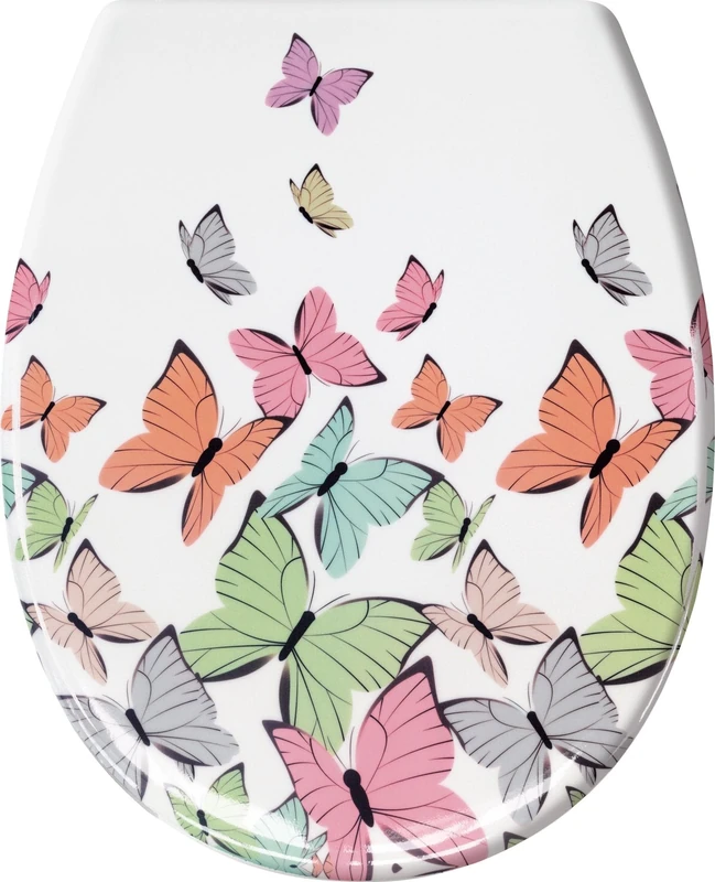 Kleine Wolke Butterflies, WC-Seat, 37x 45 cm, Multicolor, multicolour