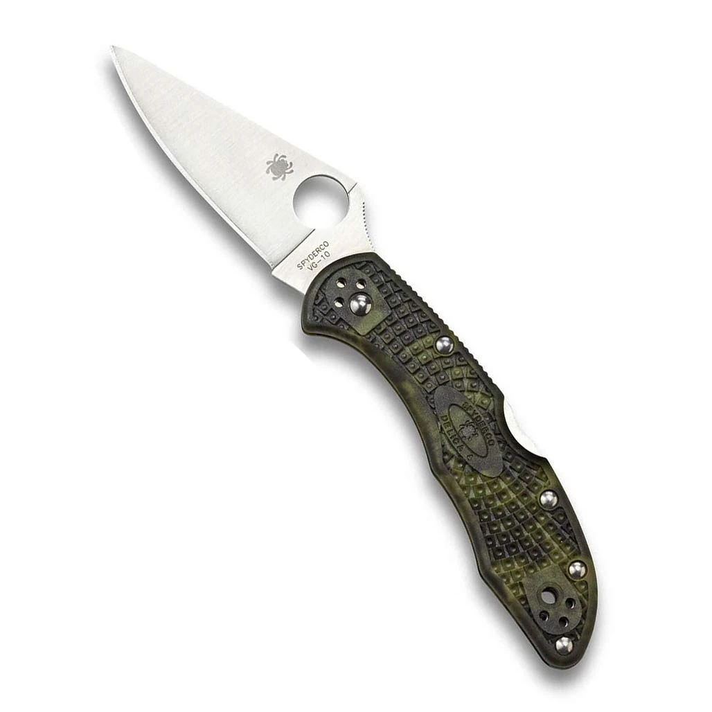 Spyderco, Inc. 9000685 Delica 4 Folding Knife, Zome Green