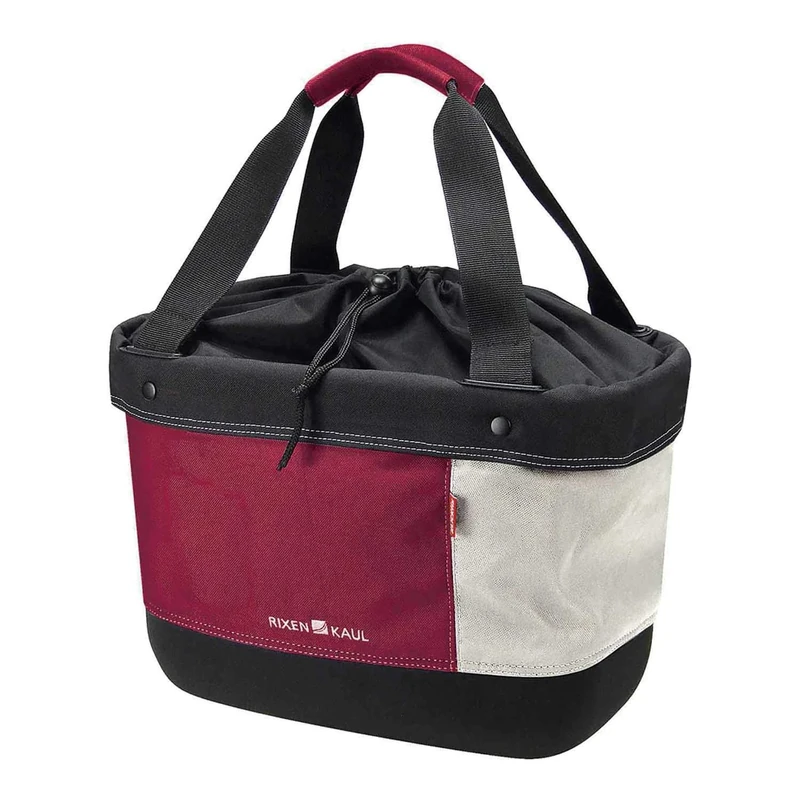 KLICKFix Alingo Shopper Bicycle Basket Red/Cream 26 x 24 x 38 cm 17 L