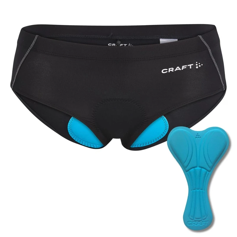 Craft Sportswear Women's Greatness Bike and Cycling with Chamois Pad Hipster Athletic Underwear, Black, X-Small