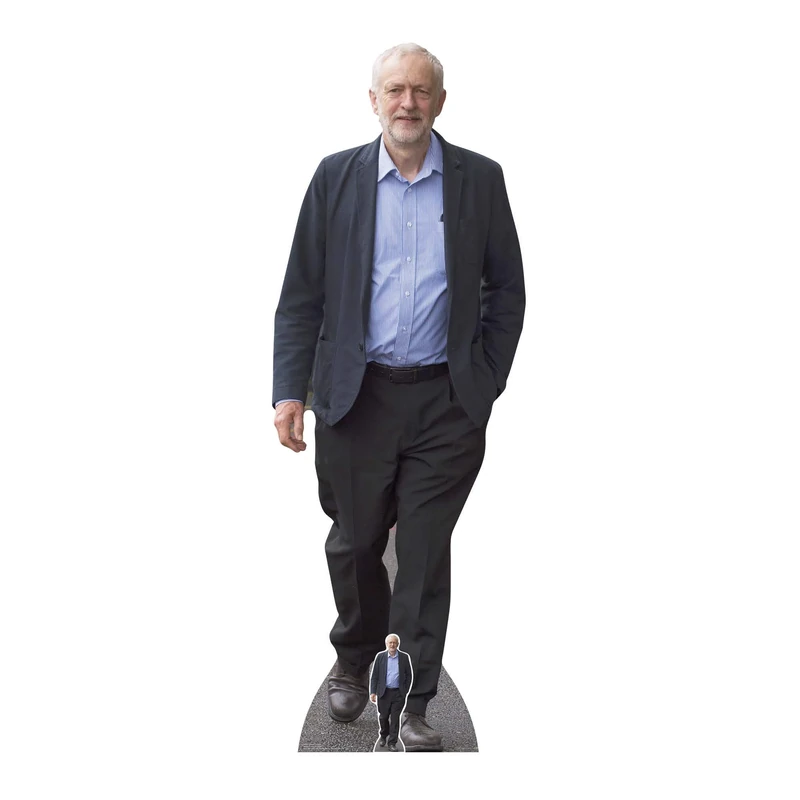 STAR CUTOUTS Jeremy Corbyn Life Size Cardboard Cut, Multi-Colour, 175 x 62 x 175 cm, SC941