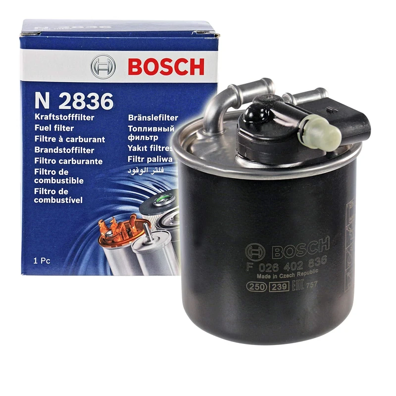 Bosch N2836 Car Diesel Filter - Separates Particles and Water from Fuel - Protects the Injection System