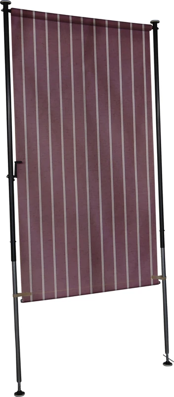 Angerer Freizeitmöbel GmbH Exclusive Balcony Privacy Screen, Vertical Awning for Privacy and Sun Protection, Mounting without Drilling or Dowels, Ideal Balcony Awning for Rented Apartments (Bordeaux,