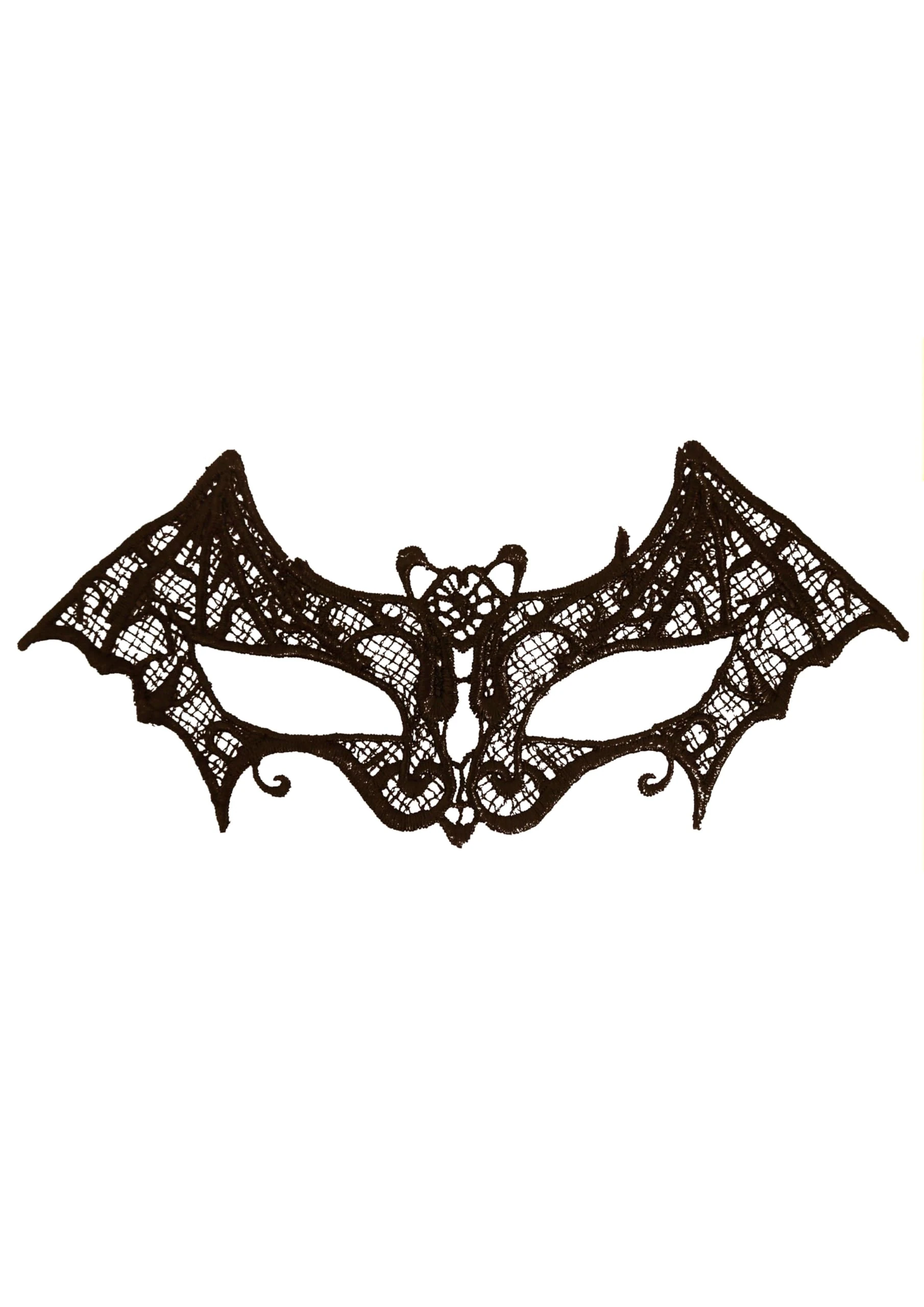 HENBRANDT 1 x Black Lace Bat Mask Masquerade Eye Mask Domino Gothic Vampire Bat Accessories Eyemask Halloween Fancy Dress Costume Accessories for Adult