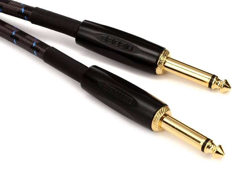 BOSS Feet (6m) Instrument Cable, Straight ¼” Jack (BIC-20), 1/4", 20 ft