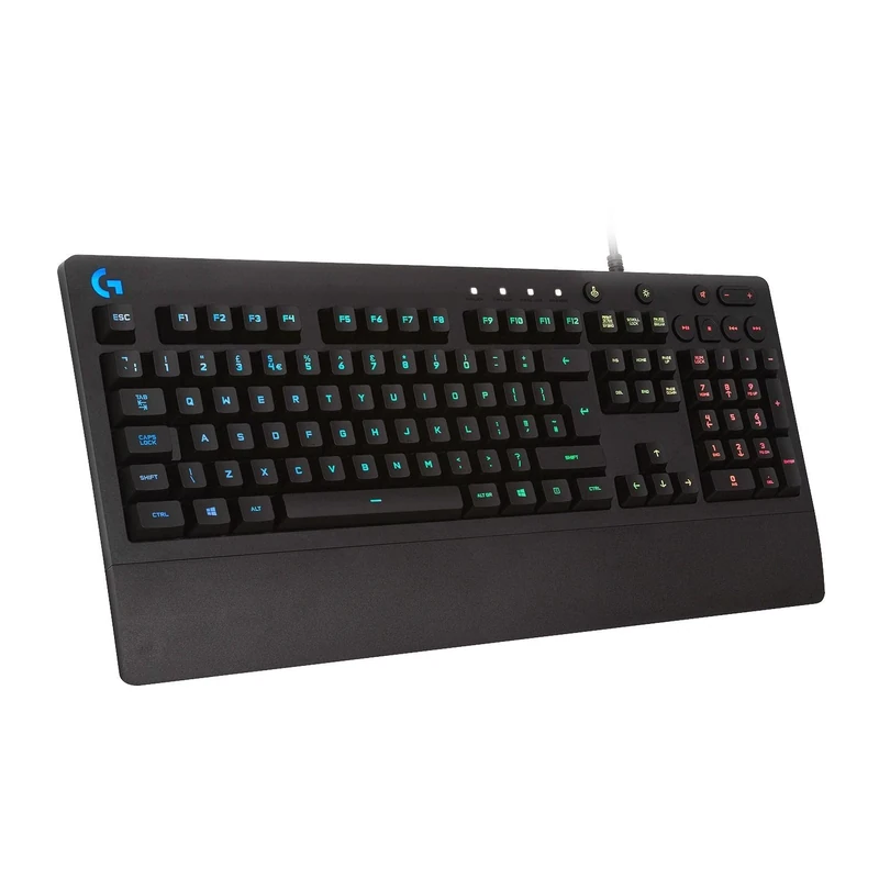 Logitech G213 Prodigy Gaming Keyboard, LIGHTSYNC RGB Backlit Keys, Spill-Resistant, Customizable Keys, Dedicated Multi-Media Keys, QWERTY US INTL Layout - Black