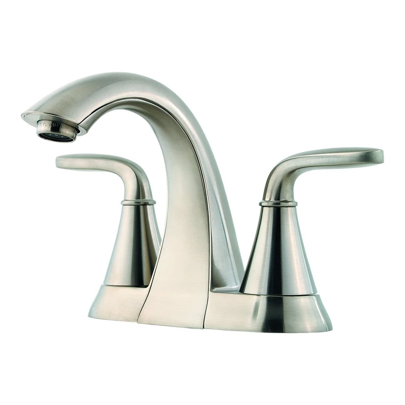 PFISTER LF048PDKK Pasadena 2-Handle 4 Inch Centerset Bathroom Faucet in Brushed Nickel, Spout Height: 3.75"