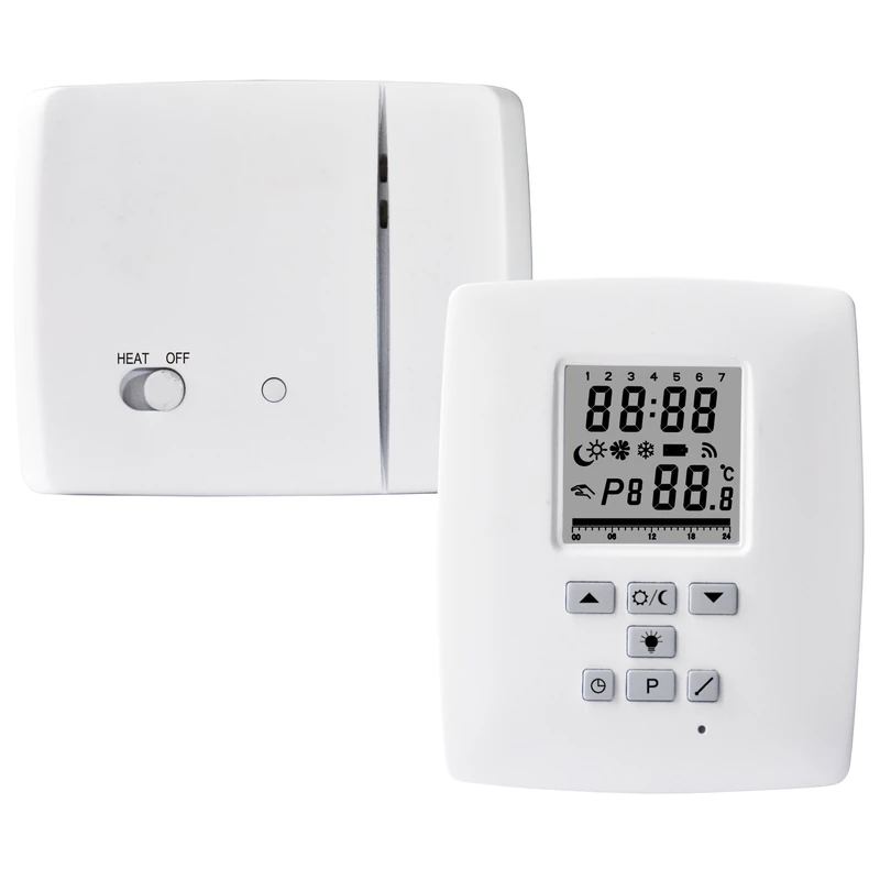 Electraline 59218 – Wireless Digital Thermostat with RF 868 MHz, White