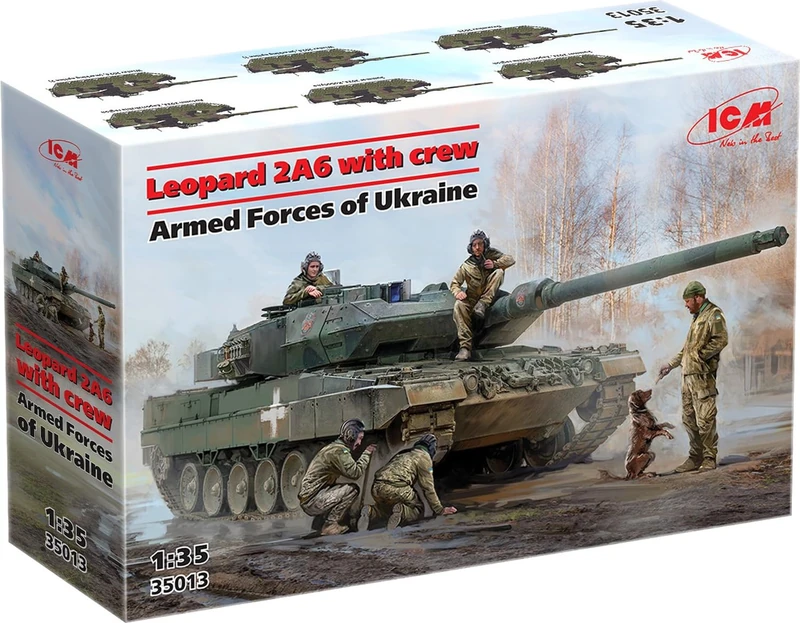 ICM 1:35 - Leopard 2A6, Armed Forces of Ukraine w/Crew, Black