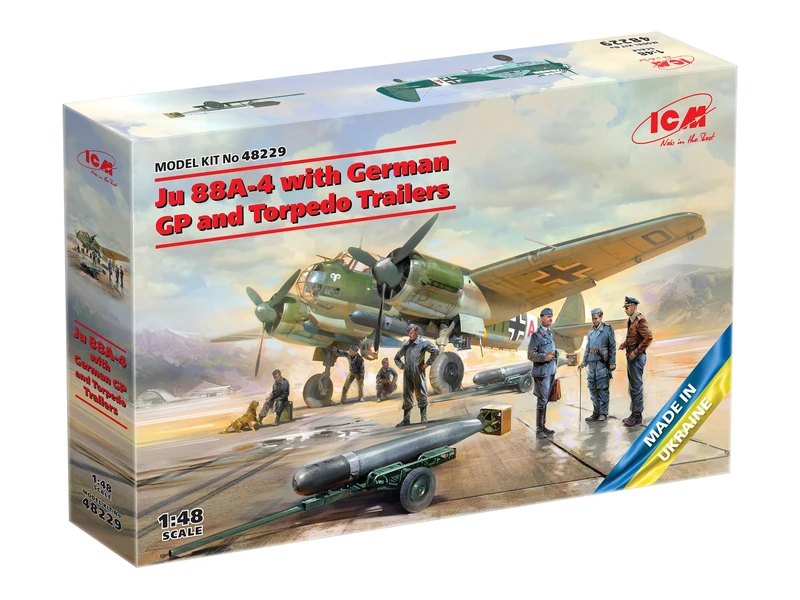 ICM 1 48 - Ju 88A-4 with German Personnel and Trailers