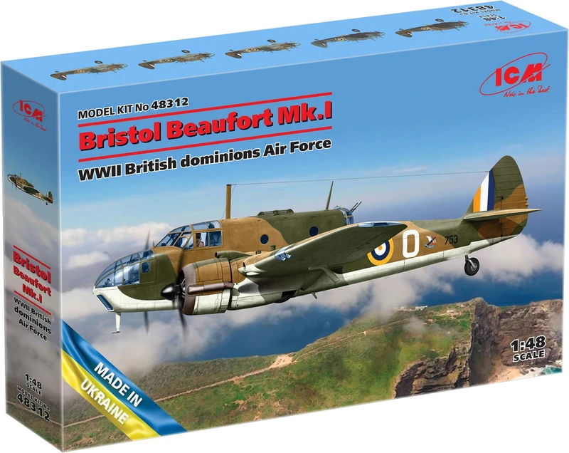 ICM 1:48 Bristol Beaufort Mk.IA British Dominions AF Model Kit