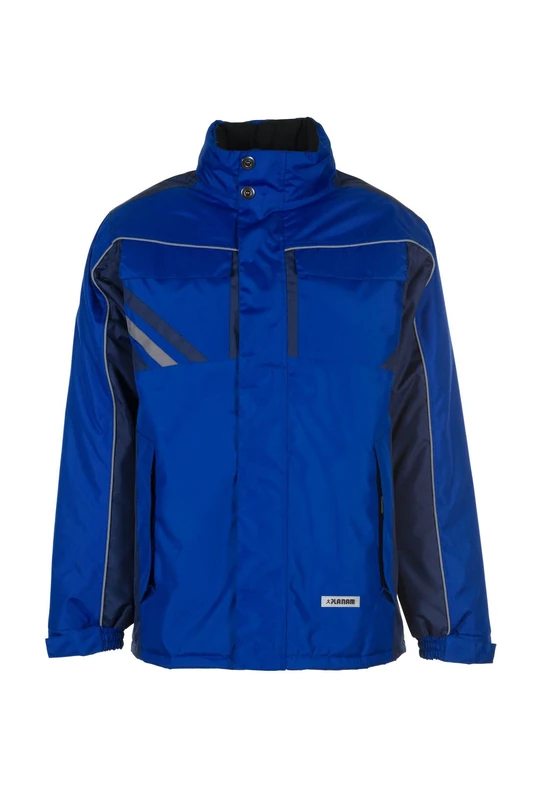 Planam 2300064 Size 3X-Large "Highline" Winter Jacket - Cornflower Blue/Navy Blue