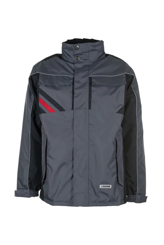 Planam 2302064 Size 3X-Large "Highline" Winter Jacket - Slate/Black
