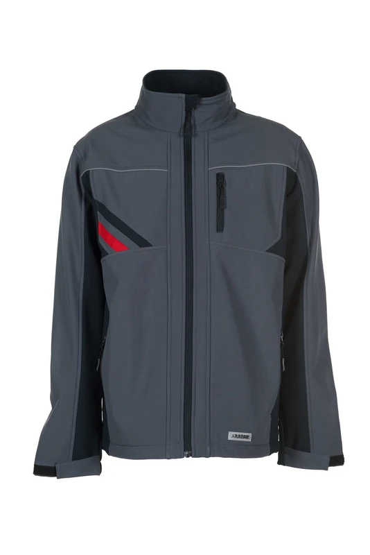 Planam 2382064 Size 3X-Large "Highline" Softshell Jacket - Slate/Black
