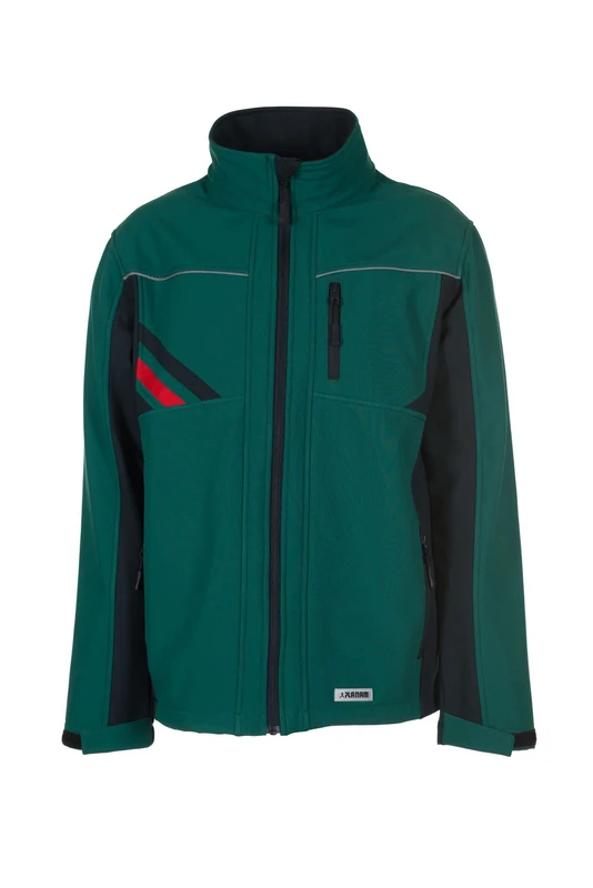 Planam 2385072 Size 5X-Large "Highline" Softshell Jacket - Green/Black