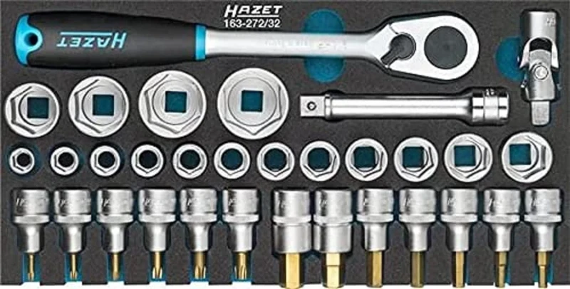 Hazet Socket Spanner Set 163-272/32; Number of Tools: 32