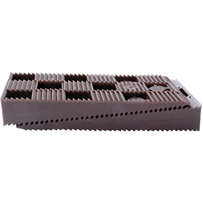 Set Of 100 Brown Serrated Spacer Wedges - 90mm x 45mm x 15mm