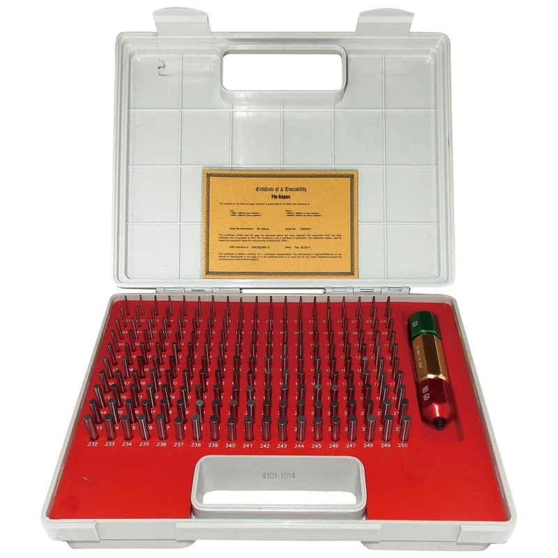 Pro Series by HHIP 4101-0041 HHIP 190 Piece Pro-Quality Pro Series Pin Gage Set with Certificate, 061-250" Size