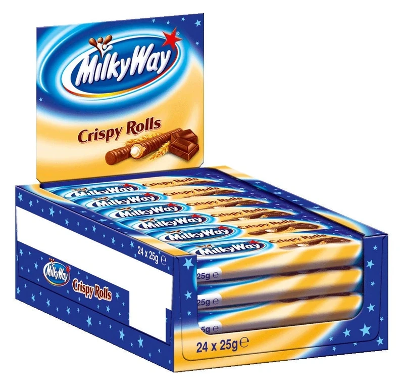 Milky Way Crispy Rolls 25 g (Pack of 24)